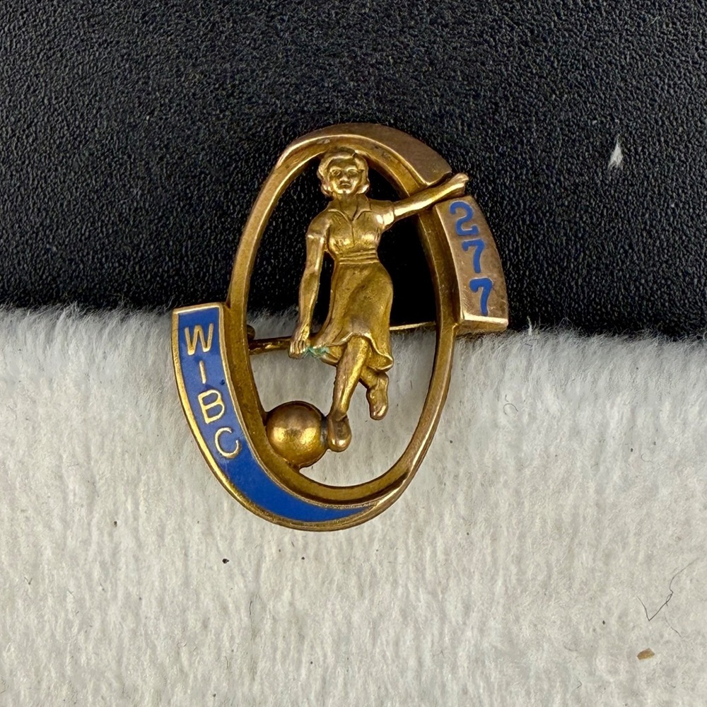 Vintage Gold Filled‎ Brooch Women's International Bowling Congress WIBC 277